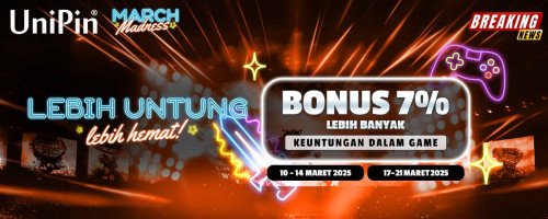 March Madness Hadir – Dapatkan 7% Cashback untuk Top Up Kamu! 🎮💰